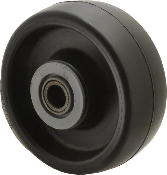 Albion - 4 Inch Diameter x 1-1/2 Inch Wide, Polyolefin Caster Wheel - 400 Lb. Capacity, 1-5/8 Inch Hub Length, 1/2 Inch Axle Diameter, Roller Bearing - Exact Tooling