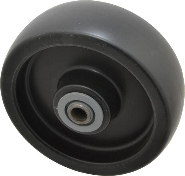 Albion - 6 Inch Diameter x 2 Inch Wide, Polyolefin Caster Wheel - 750 Lb. Capacity, 2-3/16 Inch Hub Length, 1/2 Inch Axle Diameter, Roller Bearing - Exact Tooling