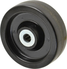 Albion - 4 Inch Diameter x 1-1/4 Inch Wide, Phenolic Caster Wheel - 400 Lb. Capacity, 1-3/8 Inch Hub Length, 1/2 Inch Axle Diameter, Roller Bearing - Exact Tooling
