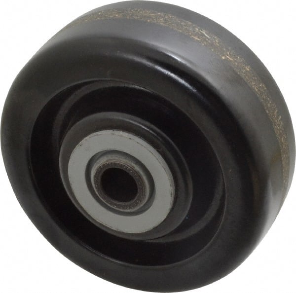Albion - 4 Inch Diameter x 1-1/2 Inch Wide, Phenolic Caster Wheel - 600 Lb. Capacity, 1-5/8 Inch Hub Length, 1/2 Inch Axle Diameter, Roller Bearing - Exact Tooling