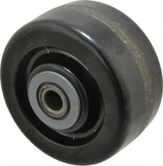 Albion - 4 Inch Diameter x 2 Inch Wide, Phenolic Caster Wheel - 800 Lb. Capacity, 2-3/16 Inch Hub Length, 1/2 Inch Axle Diameter, Roller Bearing - Exact Tooling