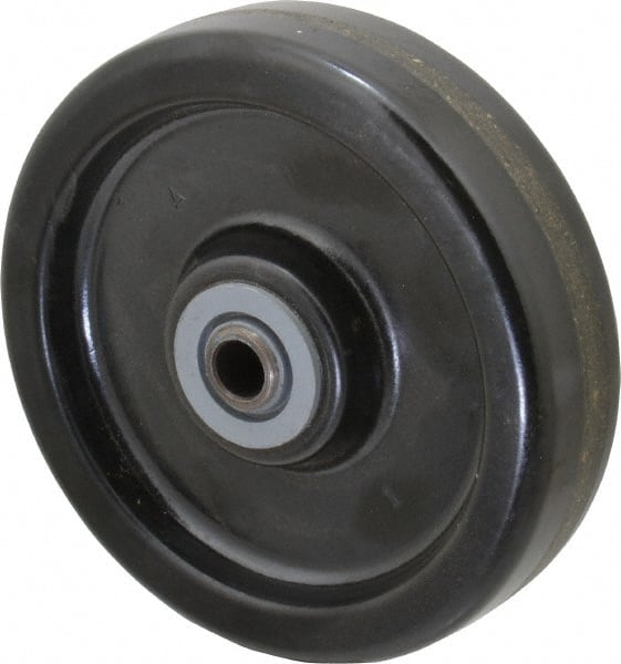 Albion - 6 Inch Diameter x 1-1/2 Inch Wide, Phenolic Caster Wheel - 500 Lb. Capacity, 1-27/32 Inch Hub Length, 3/4 Inch Axle Diameter, Roller Bearing - Exact Tooling