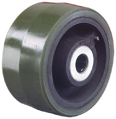 Albion - 12 Inch Diameter x 3 Inch Wide, Polyurethane Caster Wheel - 3,420 Lb. Capacity, 3-1/4 Inch Hub Length, 1 Inch Axle Diameter, Roller Bearing - Exact Tooling