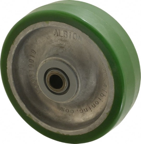Albion - 5 Inch Diameter x 1-1/2 Inch Wide, Polyurethane Caster Wheel - 720 Lb. Capacity, 1-7/8 Inch Hub Length, 1/2 Inch Axle Diameter, Roller Bearing - Exact Tooling