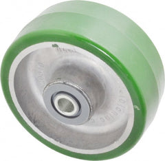 Albion - 5 Inch Diameter x 2 Inch Wide, Polyurethane Caster Wheel - 1,050 Lb. Capacity, 2-7/16 Inch Hub Length, 1/2 Inch Axle Diameter, Roller Bearing - Exact Tooling