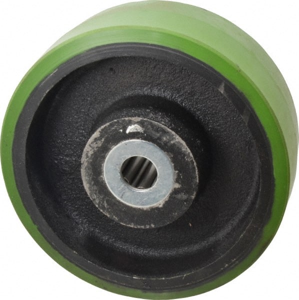 Albion - 8 Inch Diameter x 3 Inch Wide, Polyurethane Caster Wheel - 2,520 Lb. Capacity, 3-1/4 Inch Hub Length, 1 Inch Axle Diameter, Roller Bearing - Exact Tooling