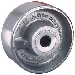 Albion - 8 Inch Diameter x 3 Inch Wide, Forged Steel Caster Wheel - 4,500 Lb. Capacity, 3-1/4 Inch Hub Length, 1 Inch Axle Diameter, Roller Bearing - Exact Tooling