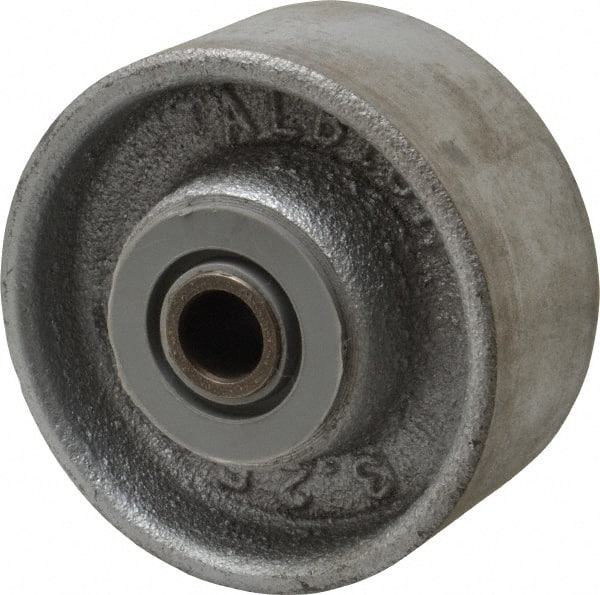 Albion - 3-1/4 Inch Diameter x 1-1/2 Inch Wide, Cast Iron Caster Wheel - 400 Lb. Capacity, 1-5/8 Inch Hub Length, 1/2 Inch Axle Diameter, Roller Bearing - Exact Tooling