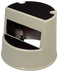 Rubbermaid - 13" High x 16" Wide x 16" Deep, Beige Step Stool with Retractable Rubber Casters - Plastic - Exact Tooling