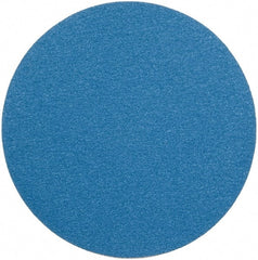 Superior Abrasives - 15" Diam, 40 Grit Zirconia Alumina Adhesive PSA Disc - Coarse Grade, Blue, Cloth Backing, Flexible - Exact Tooling