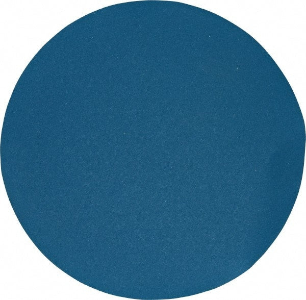 Superior Abrasives - 24" Diam, 80 Grit Zirconia Alumina Adhesive PSA Disc - Medium Grade, Blue, X Weighted Backing, Flexible - Exact Tooling