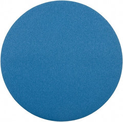 Superior Abrasives - 30" Diam, 40 Grit Zirconia Alumina Adhesive PSA Disc - Coarse Grade, Blue, Cloth Backing, Flexible - Exact Tooling