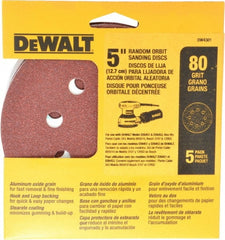 DeWALT - 80 Grit, Hook & Loop Disc - Medium Grade, Coated - Exact Tooling