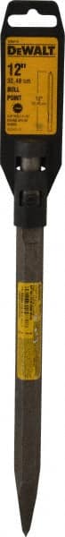 DeWALT - 12" OAL, 3/4" Shank Diam, Moil Point Chisel - Spline Drive, Spline Shank, Steel - Exact Tooling