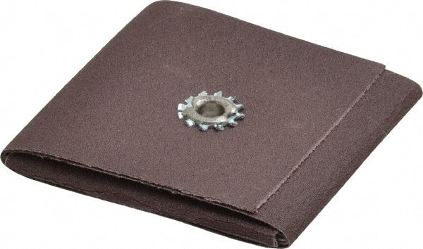 3M - 120 FEPA Grit, Fine Grade, Aluminum Oxide Square Pad - 3" Long x 3" Wide x 1/4" Thick, Cloth Backed, X Backing Weight, 9,000 Max RPM - Exact Tooling