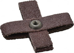 3M - 60 Grit, Medium Grade, Aluminum Oxide Cross Pad - 2" Long x 2" Wide x 1/2" Thick, Cloth Backed, X Backing Weight, 8 Ply, 18,000 Max RPM - Exact Tooling