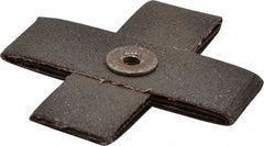 3M - 80 Grit, Medium Grade, Aluminum Oxide Cross Pad - 3" Long x 3" Wide x 1" Thick, Cloth Backed, X Backing Weight, 8 Ply, 18,000 Max RPM - Exact Tooling