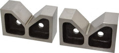 Value Collection - 3-1/16" Max Capacity, 90° Angle, Cast Iron V-Block - 6" Long x 2-7/16" Wide x 3-1/2" High, Sold as Matched Pair - Exact Tooling