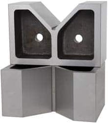 Value Collection - 5" Max Capacity, 90° Angle, Cast Iron V-Block - 10" Long x 5" Wide x 6-1/2" High, Sold as Matched Pair - Exact Tooling