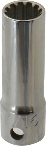 Proto - 3/8" Drive, 7/16" Socket, Spline Socket - 12 Points, 2-1/8" OAL - Exact Tooling