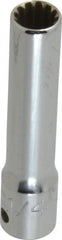 Proto - 1/4" Drive, 1/4" Socket, Spline Socket - 12 Points, 2" OAL - Exact Tooling