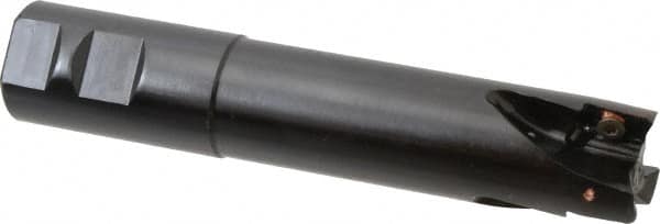 Kennametal - 1-1/4" Cut Diam, 18.03mm Max Depth of Cut, 1-1/4" Shank Diam, 165.86mm OAL, Indexable Square Shoulder End Mill - EC18.., EP18.. Inserts, Weldon Shank, 0° Lead Angle, Through Coolant - Exact Tooling