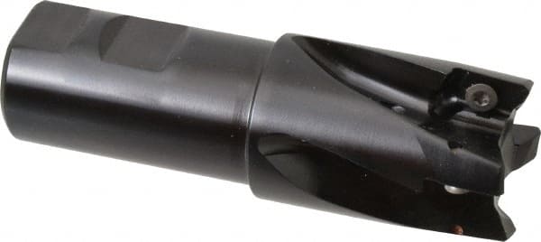 Kennametal - 1-1/2" Cut Diam, 18.03mm Max Depth of Cut, 1-1/4" Shank Diam, 115.06mm OAL, Indexable Square Shoulder End Mill - EC18.., EP18.. Inserts, Weldon Shank, 0° Lead Angle - Exact Tooling