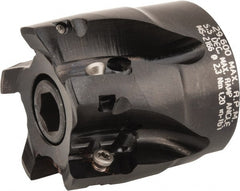 Kennametal - 5 Inserts, 1-1/2" Cut Diam, 3/4" Arbor Diam, 14.48mm Max Depth of Cut, Indexable Square-Shoulder Face Mill - 0/90° Lead Angle, 40mm High, EC14.., EP14.. Insert Compatibility, Through Coolant, Series Mill 1-14 - Exact Tooling