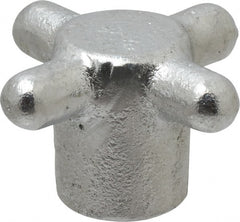 Gibraltar - 2-1/2" Head Diam, 4 Point Spoked Knob - 5/8-11 Hole, Cast Iron - Exact Tooling
