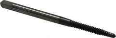 Kennametal - #6-32 UNC, 2 Flute, TiCN Finish, High Speed Steel Spiral Point Tap - Plug Chamfer, Right Hand Thread, 2" OAL, 11/16" Thread Length, 0.141" Shank Diam, 2B Class of Fit, Series 5301S - Exact Tooling