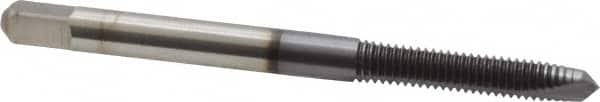 Kennametal - #10-32 UNF, 2 Flute, TiCN Finish, High Speed Steel Spiral Point Tap - Plug Chamfer, Right Hand Thread, 2.38" OAL, 7/8" Thread Length, 0.194" Shank Diam, 2B Class of Fit, Series 5301S - Exact Tooling