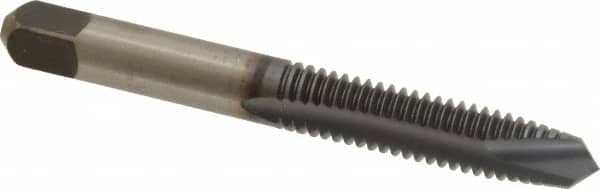 Kennametal - 5/16-18 UNC, 2 Flute, TiCN Finish, High Speed Steel Spiral Point Tap - Plug Chamfer, Right Hand Thread, 2.72" OAL, 1-1/8" Thread Length, 0.318" Shank Diam, 3B Class of Fit, Series 5301S - Exact Tooling
