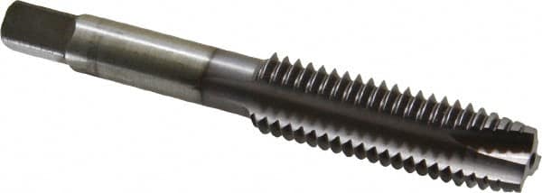 Kennametal - 1/2-13 UNC, 3 Flute, TiCN Finish, High Speed Steel Spiral Point Tap - Plug Chamfer, Right Hand Thread, 3.38" OAL, 1.656" Thread Length, 0.367" Shank Diam, 3B Class of Fit, Series 5301S - Exact Tooling