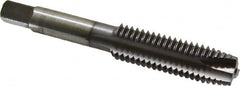 Kennametal - 1/2-13 UNC, 3 Flute, TiCN Finish, High Speed Steel Spiral Point Tap - Plug Chamfer, Right Hand Thread, 3.38" OAL, 1.656" Thread Length, 0.367" Shank Diam, 3B Class of Fit, Series 5301S - Exact Tooling