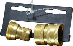 Nelson - 3/4-8 Garden Hose Coupler & Connector Set - Brass, Female & Male Connector - Exact Tooling