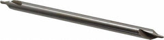 Interstate - #4-1/2 Plain Cut 60° Incl Angle High Speed Steel Combo Drill & Countersink - Exact Tooling