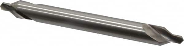 Interstate - #6 Plain Cut 60° Incl Angle High Speed Steel Combo Drill & Countersink - Exact Tooling