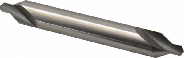 Interstate - #7 Plain Cut 60° Incl Angle High Speed Steel Combo Drill & Countersink - Exact Tooling