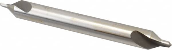 Interstate - #7 Plain Cut 60° Incl Angle High Speed Steel Combo Drill & Countersink - Exact Tooling