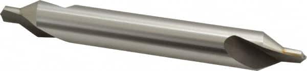 Interstate - #8 Plain Cut 60° Incl Angle High Speed Steel Combo Drill & Countersink - Exact Tooling