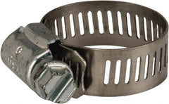Parker - 1/2 to 1-1/4" Diam, Stainless Steel Worm Drive Clamp - Exact Tooling