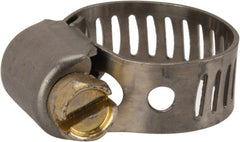 Parker - 1/4 to 0.62" Diam, Stainless Steel Worm Drive Clamp - Exact Tooling