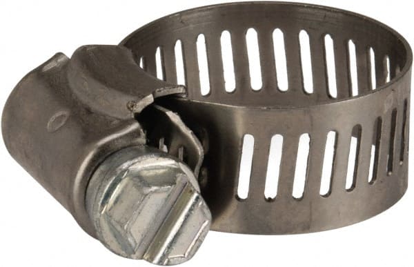 Parker - 0.44 to 1" Diam, Stainless Steel Worm Drive Clamp - Exact Tooling