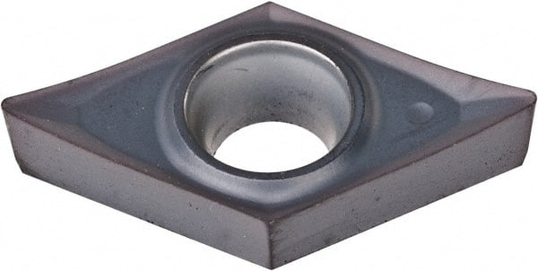 Kennametal - DCGT32.51 HP Grade KC5025 Carbide Turning Insert - TiAlN Finish, 55° Diamond, 3/8" Inscr Circle, 5/32" Thick, 1/64" Corner Radius - Exact Tooling