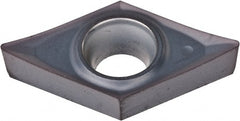Kennametal - DCGT32.51 HP Grade KC5025 Carbide Turning Insert - TiAlN Finish, 55° Diamond, 3/8" Inscr Circle, 5/32" Thick, 1/64" Corner Radius - Exact Tooling
