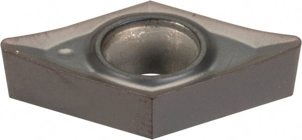 Kennametal - DCGT32.52 HP Grade KC5025 Carbide Turning Insert - TiAlN Finish, 55° Diamond, 3/8" Inscr Circle, 5/32" Thick, 1/32" Corner Radius - Exact Tooling