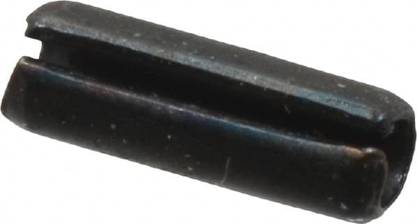 Value Collection - 2mm Diam x 6mm Long Slotted Spring Pin - Grade 1070-1080 Steel, Plain Finish - Exact Tooling