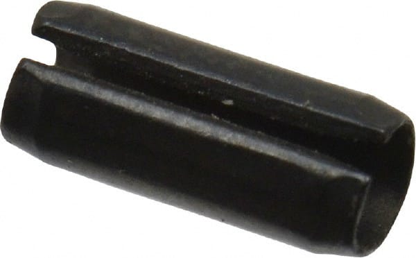 Value Collection - 2.5mm Diam x 6mm Long Slotted Spring Pin - Grade 1070-1080 Steel, Plain Finish - Exact Tooling