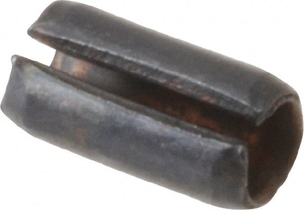 Value Collection - 3mm Diam x 6mm Long Slotted Spring Pin - Grade 1070-1080 Steel, Plain Finish - Exact Tooling