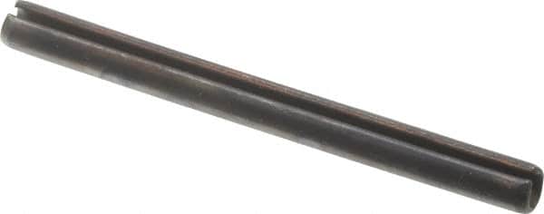 Value Collection - 3mm Diam x 35mm Long Slotted Spring Pin - Grade 1070-1080 Steel, Plain Finish - Exact Tooling